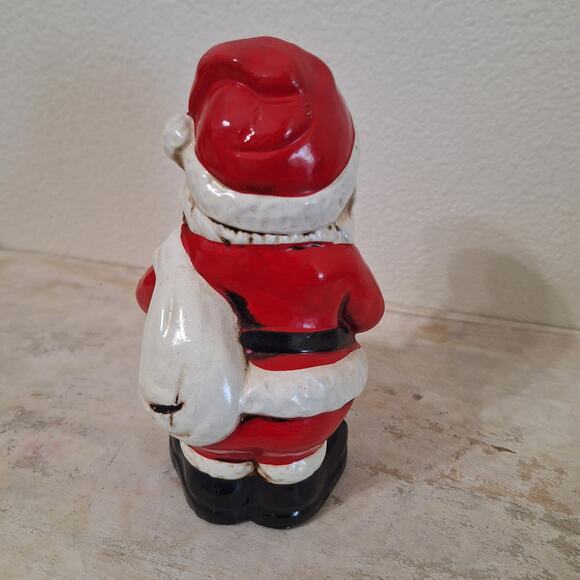 Vintage ceramic Santa figurine Christmas classic decor 6 in - Picture 4 of 5